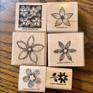 Flower variety rubber stamps
